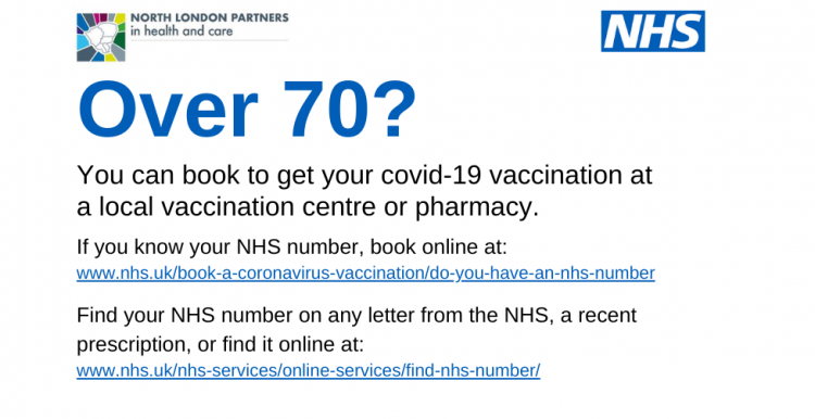 Online and telephone booking for the Coronavirus vaccine for